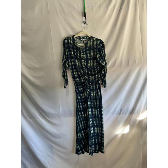 Proenza Schouler White Label Natalee Blue Tie Dye Dress Size XL with Fabric Pull - Picture 4 of 8